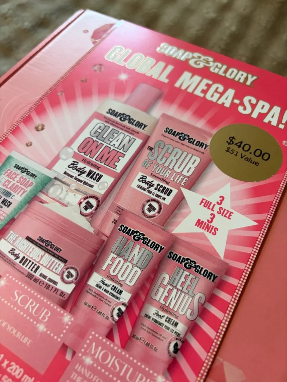 SOAP AND GLORY FEELING SPA-STRUCK GLOBAL MEGA SPA GIFT SET NEW